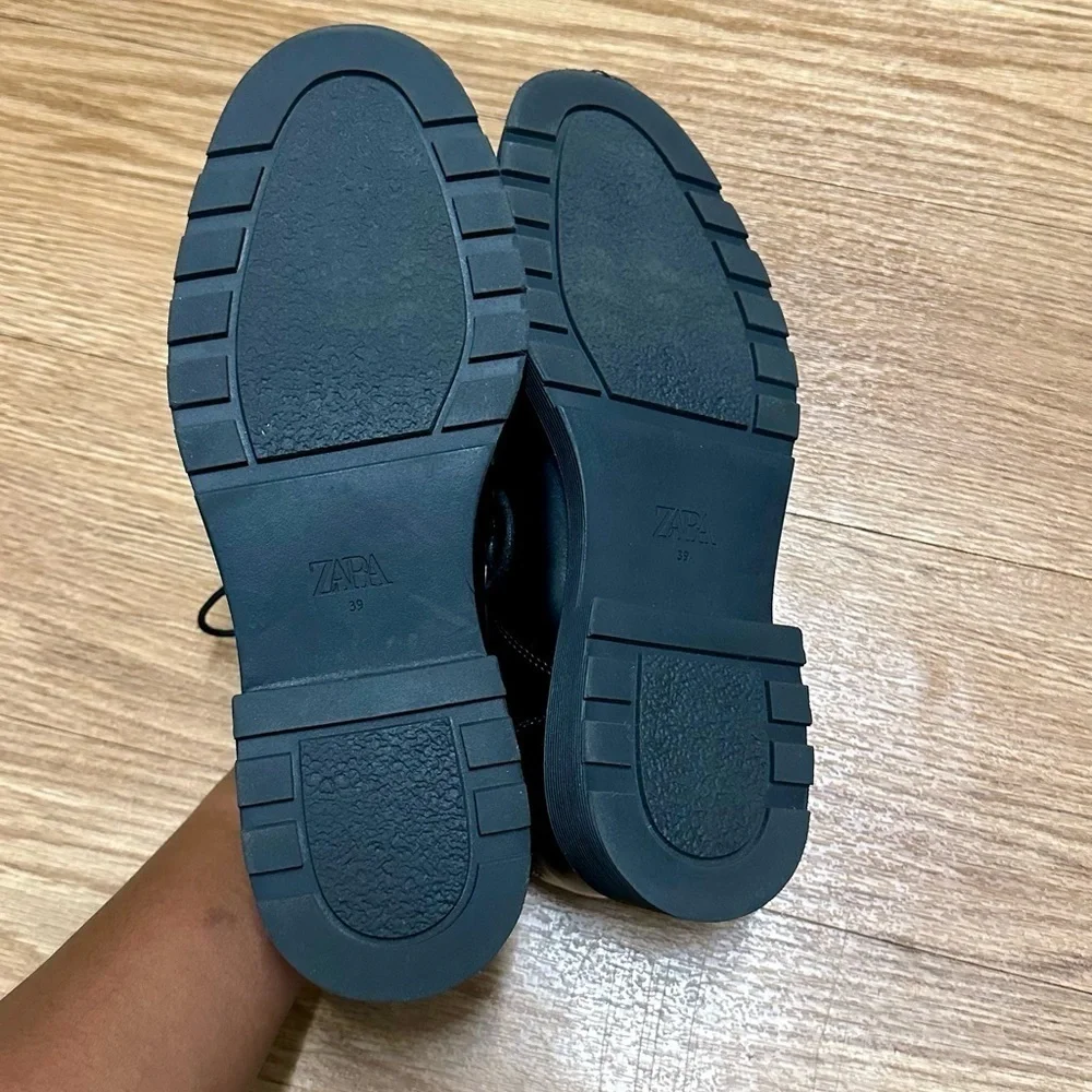 Zara chunky platform Derby shoes